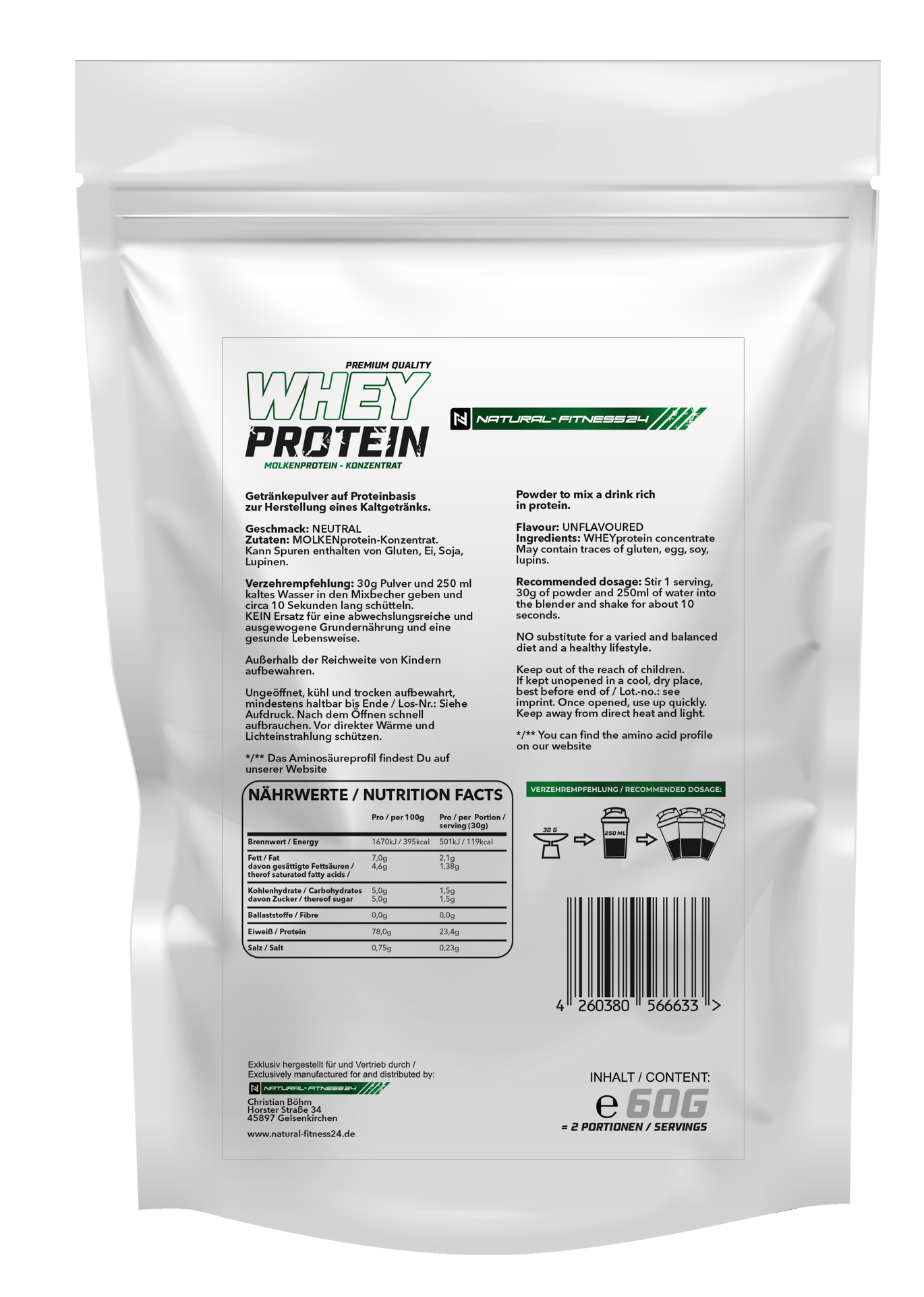 NF24 Whey Protein Konzentrat Neutral - Probe